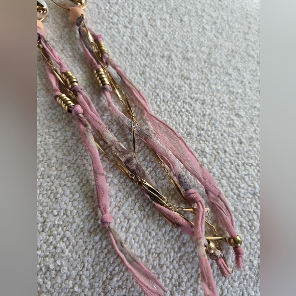 NWT- Free People, Bridge Dangle Earrings, Pink/Gold- NEW! - Picture 5 of 9